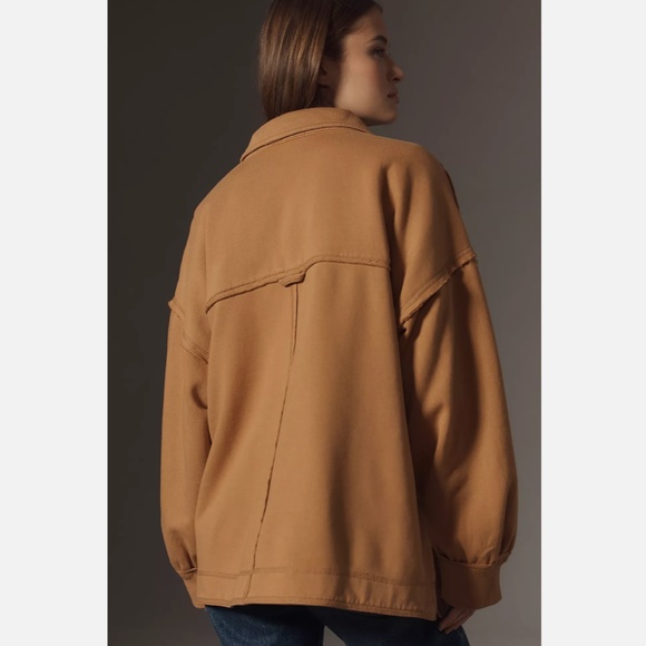 NWT ANTHROPOLOGIE PILCRO COTTON MICROFLEECE BUTTON-FRONT JACKET - Picture 4 of 4